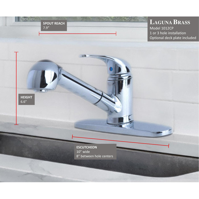 LagunaBrass Laguna Brass Pull Out Kitchen Faucet & Reviews Wayfair